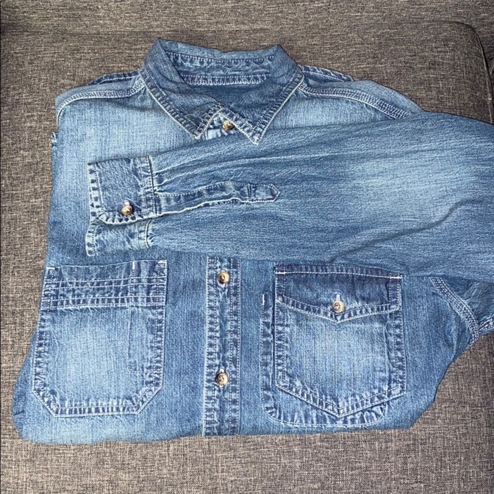 Denim Button Down Shirt Bass